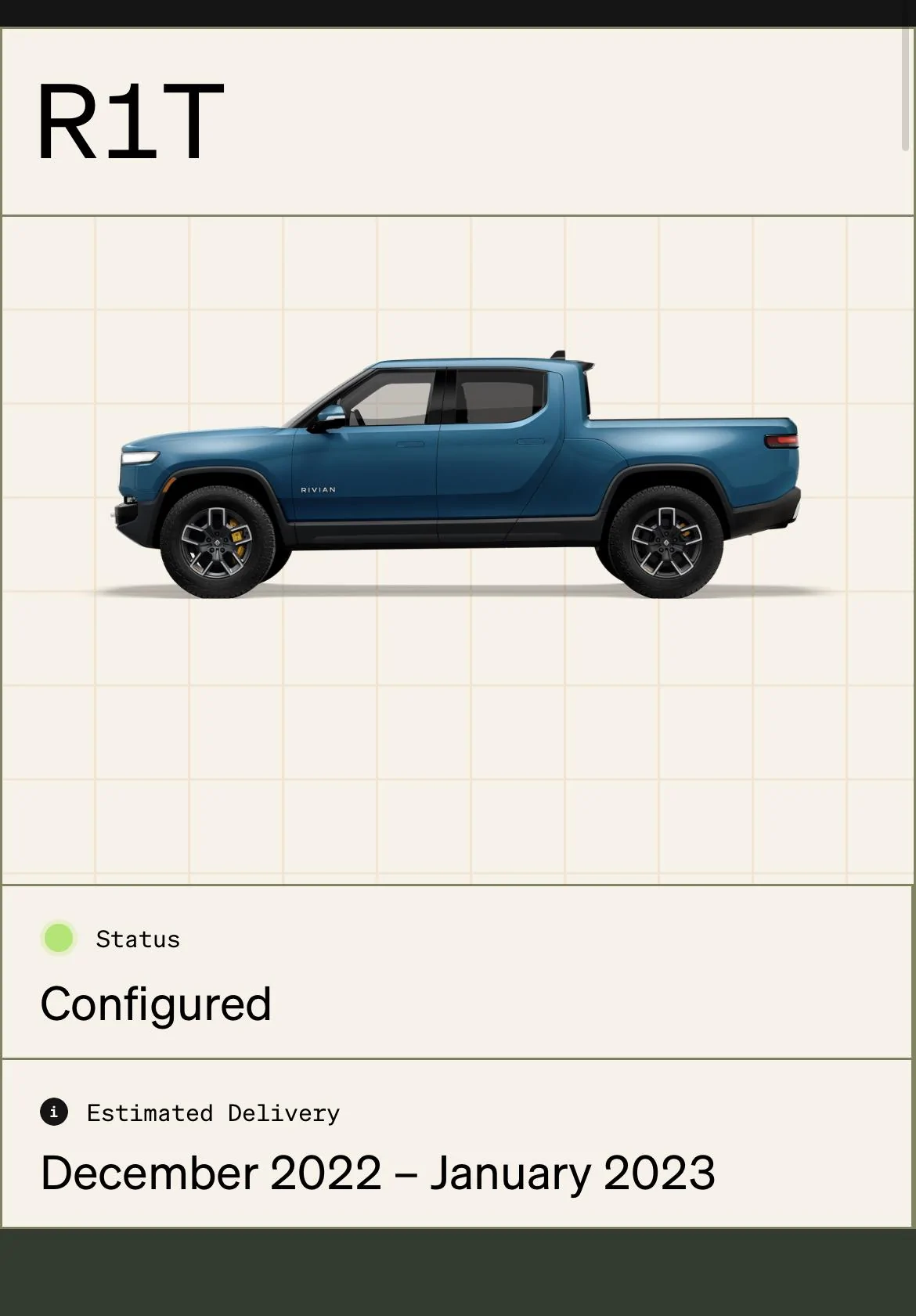 Rivian R1T R1S ? Estimated Delivery Date Window is LIVE! What’s Yours?! ? 64406020-2DD7-4460-A6E5-14344CC10D24