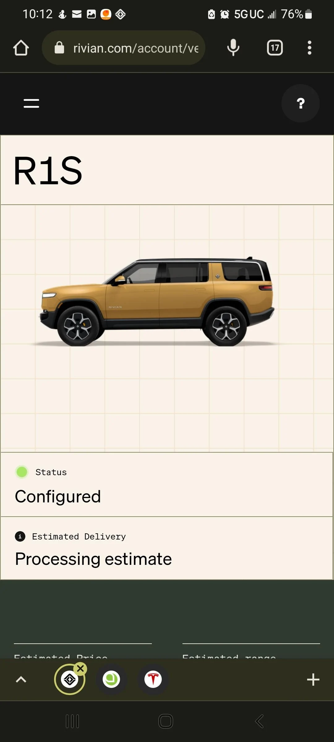 Rivian R1T R1S ? Estimated Delivery Date Window is LIVE! What’s Yours?! ? Screenshot_20221029-101239_Chrom