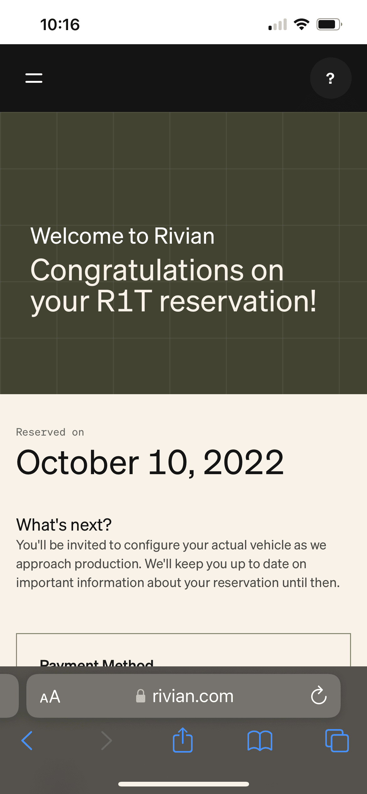 Rivian R1T R1S ? Estimated Delivery Date Window is LIVE! What’s Yours?! ? ACE3F560-A2F6-401B-8DDE-1E16DCA4CC4B