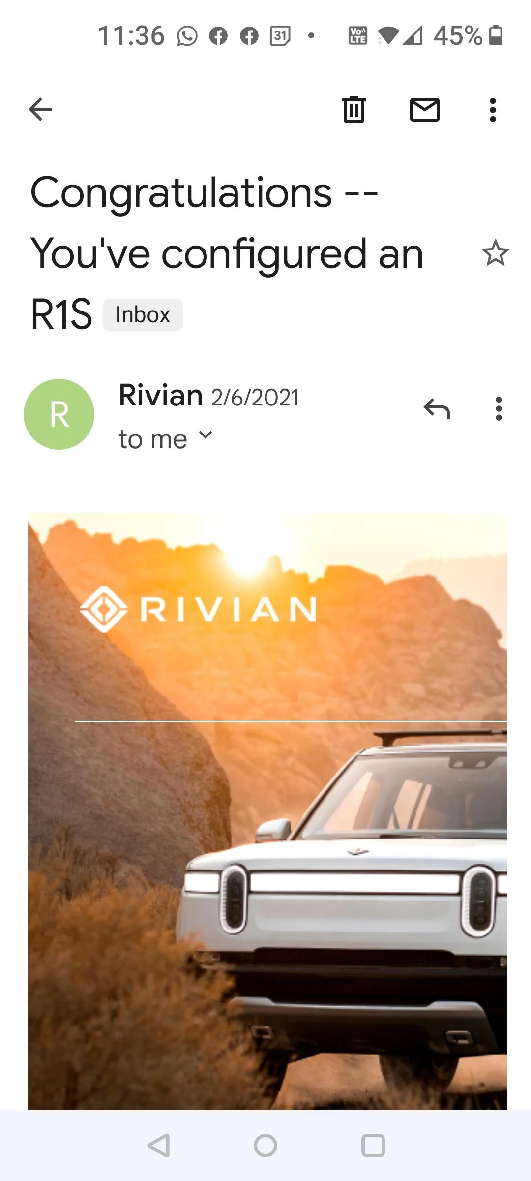 Rivian R1T R1S R1S ONLY: October 2022 Delivery Estimate Updates Screenshot_20221030-113611