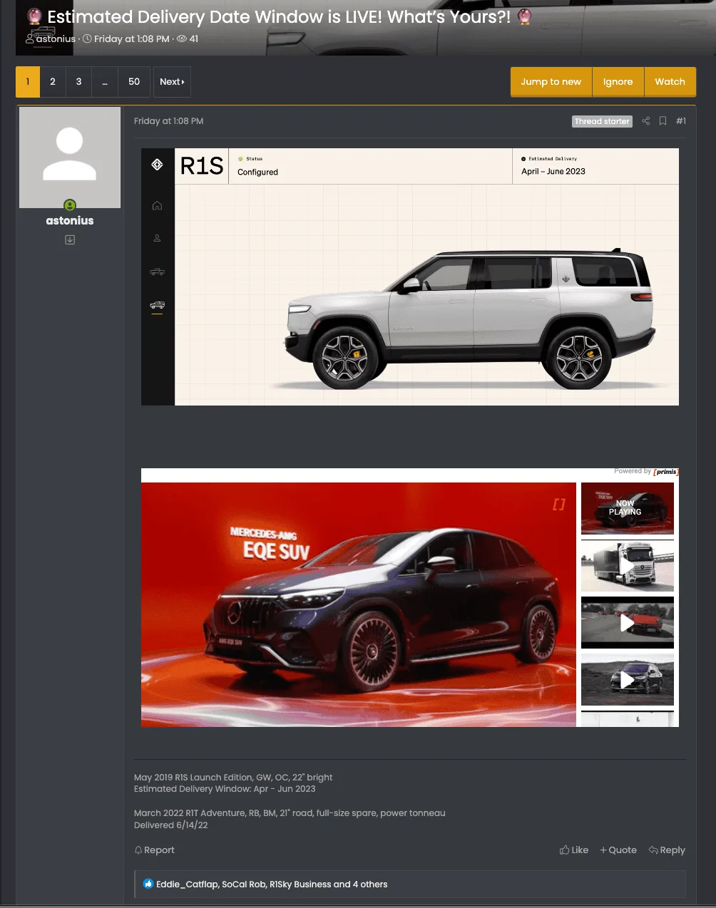 Rivian R1T R1S ? Estimated Delivery Date Window is LIVE! What’s Yours?! ? 1667182249985