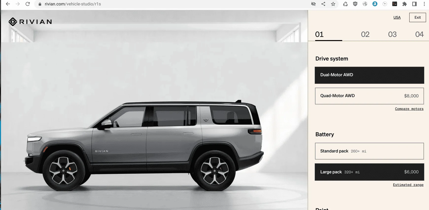 Rivian R1s Delivery Estimatenull