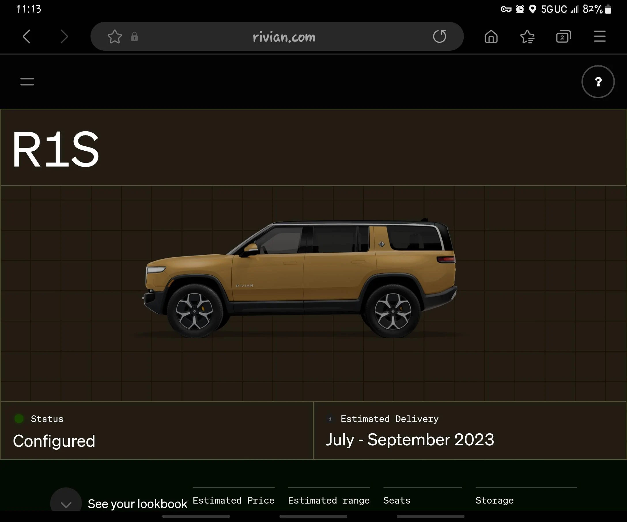Rivian R1T R1S ? Estimated Delivery Date Window is LIVE! What’s Yours?! ? Screenshot_20221029_231306_Samsung Internet