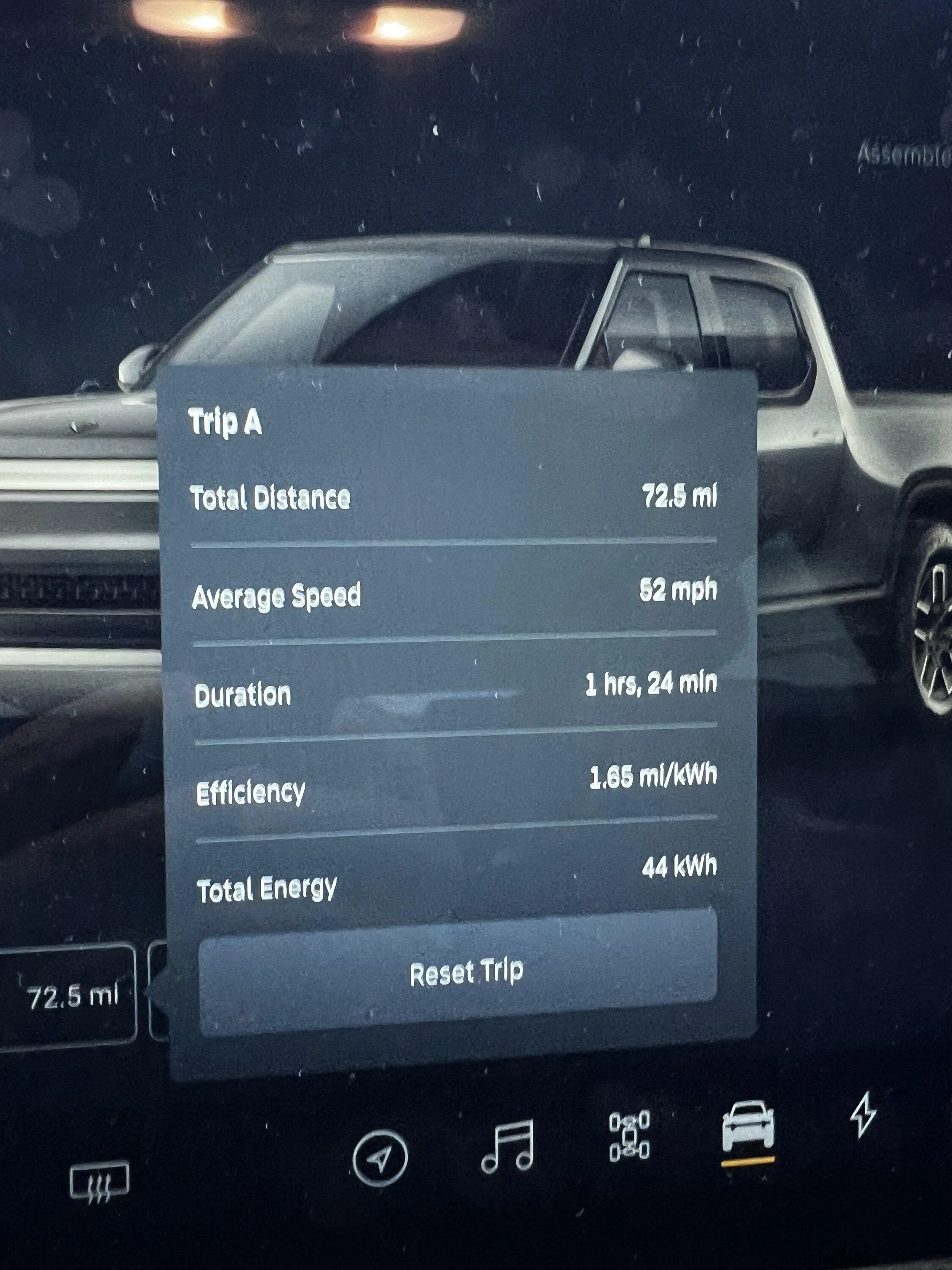 Rivian R1T R1S Ski day trip in R1T - efficiency data C5842D35-1C9F-4E85-BC1F-A9E5AF3BEC3E