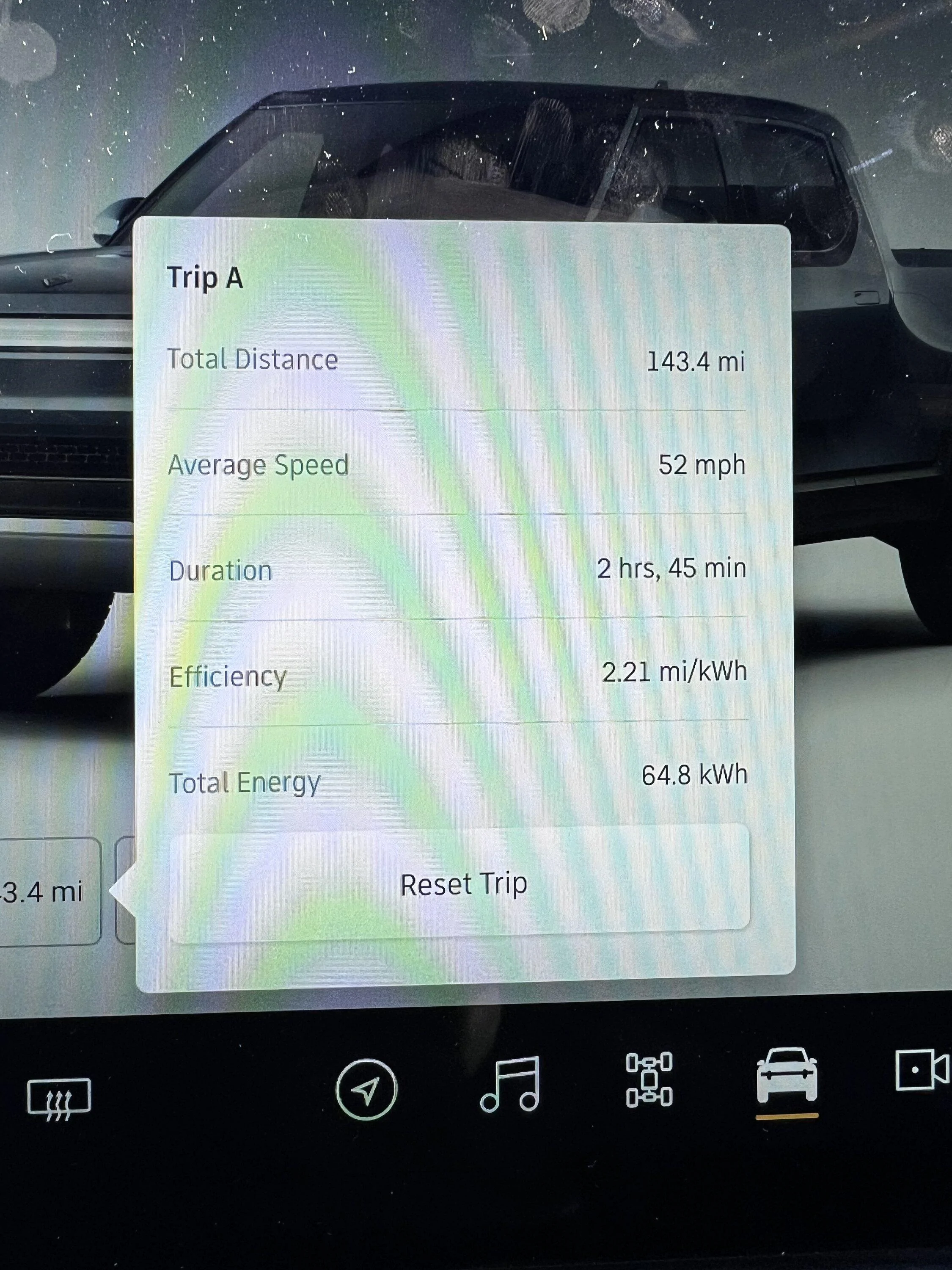 Rivian R1T R1S Ski day trip in R1T - efficiency data D5BCD441-95D6-4C48-8F3E-8BD4F4AFD7BF