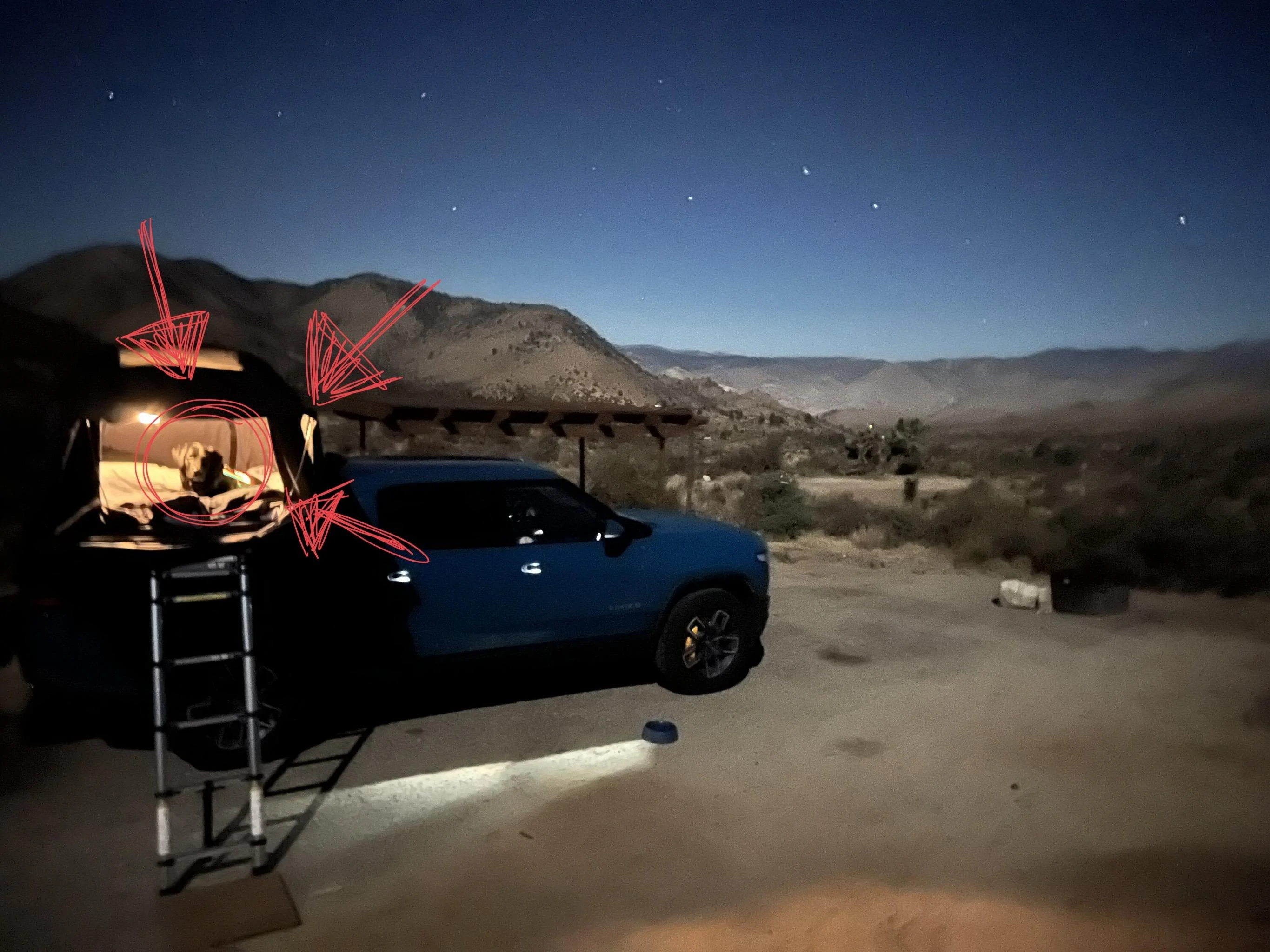 Rivian R1T R1S The cold weather camping experiement. 1667587309533