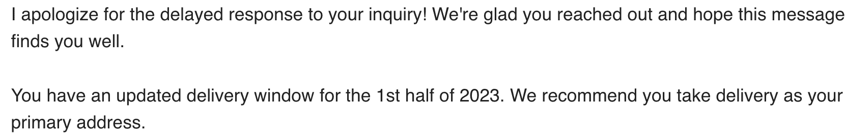 Rivian R1T R1S ? Estimated Delivery Date Window is LIVE! What’s Yours?! ? Rivianfirsthalf2023