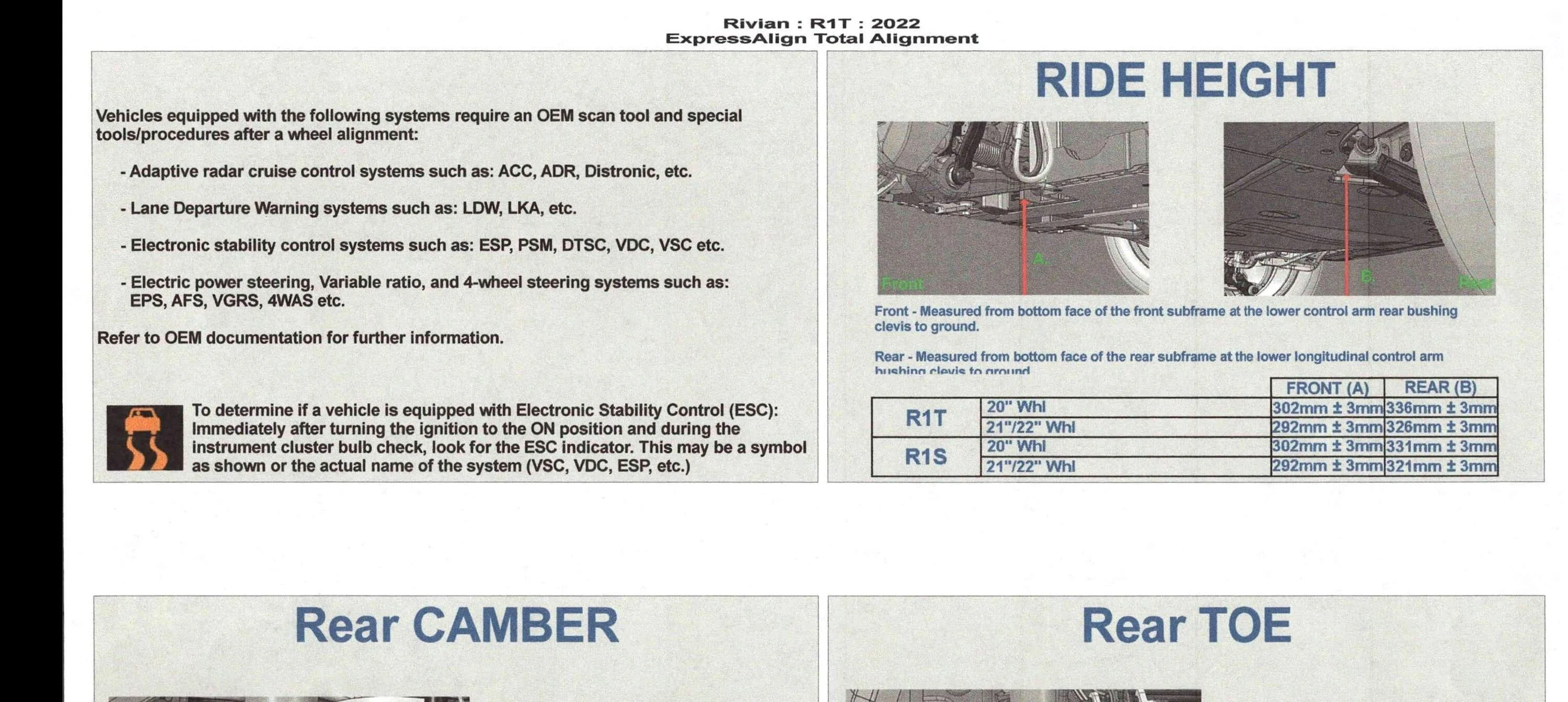 Rivian R1T R1S Had my R1T alignment fixed at independent 3rd party alignment shop (spec sheet attached) 8E2B2E1C-0B71-4699-ABE0-62446B3F817D