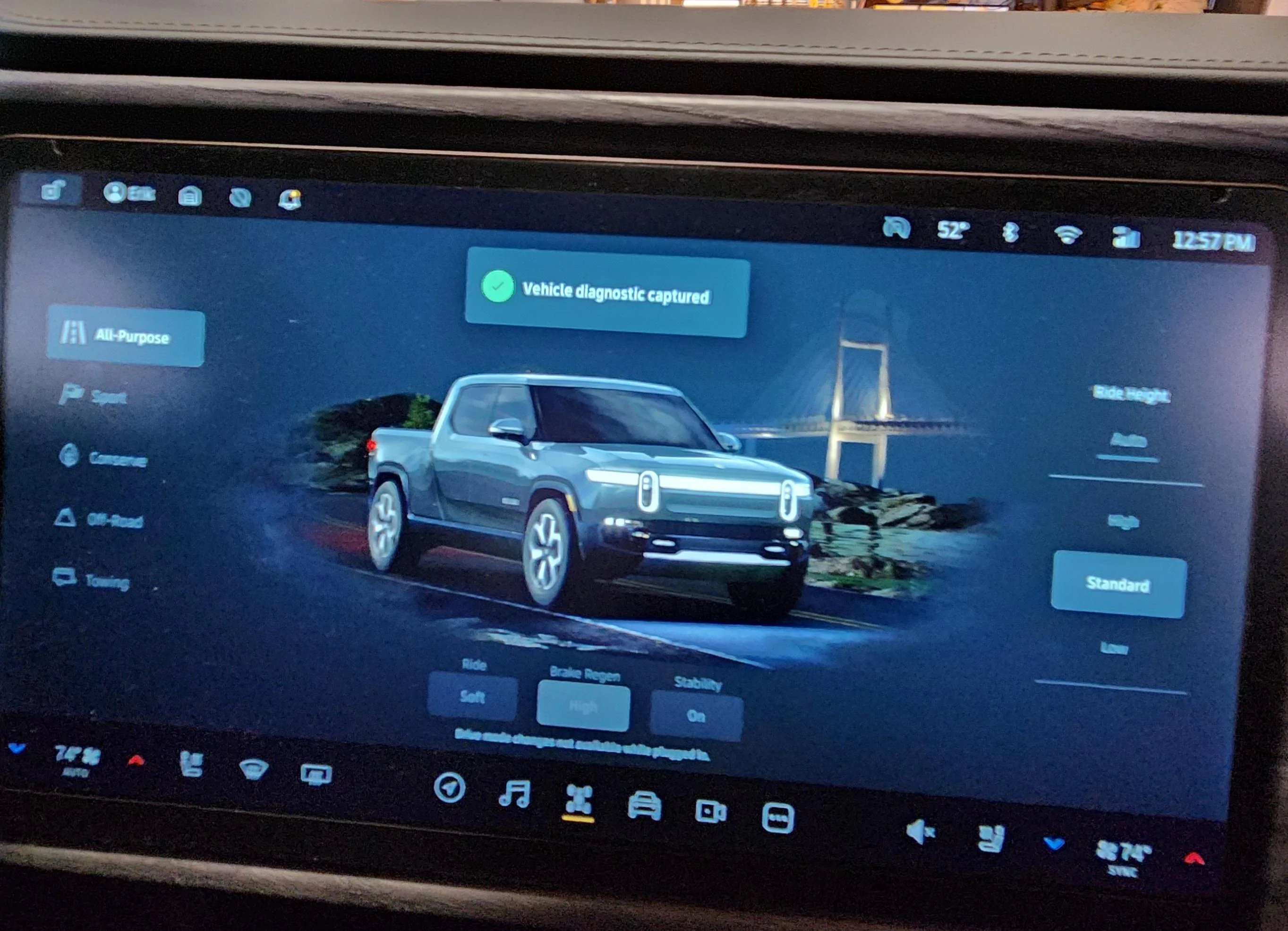 Rivian R1T R1S ⚠️ Protip: Hazard Button Long Push = Vehicle Diagnostic Capture 20221108_125713