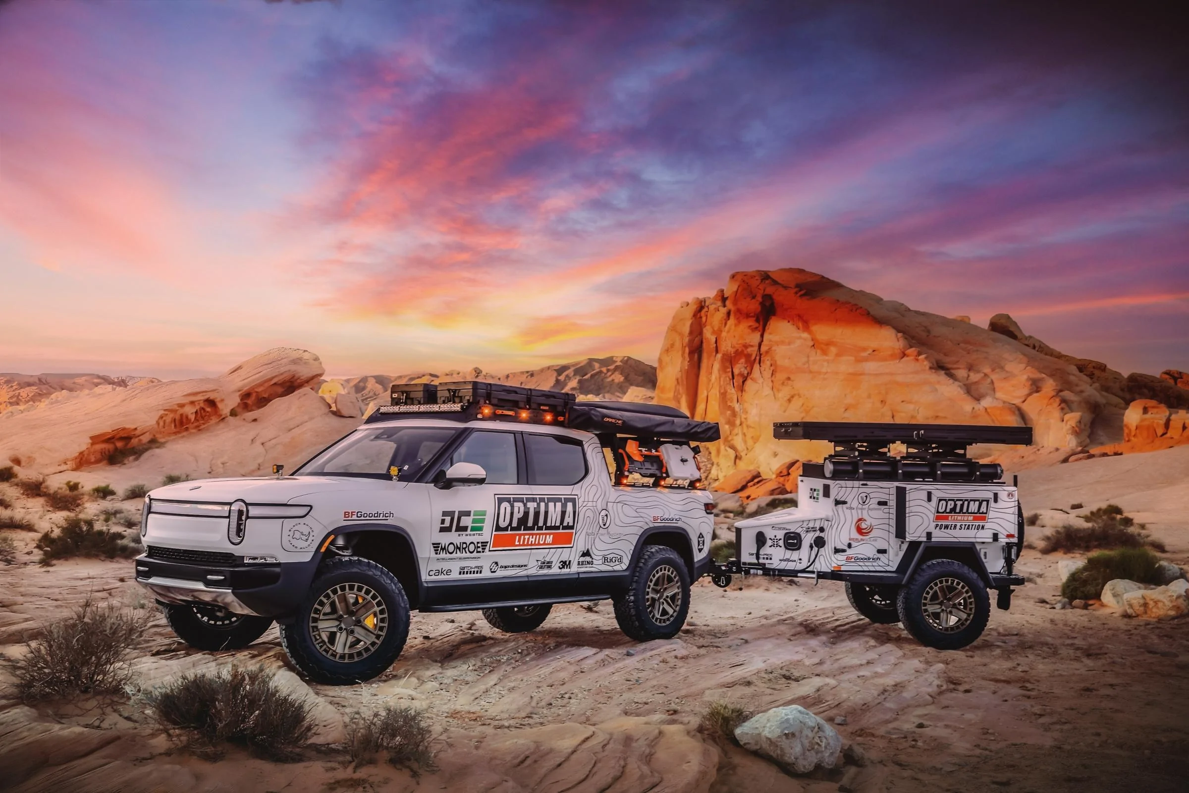 Rivian R1T R1S Direct Current Engineering (DCE) Introduction: builders of the OPTIMA Rivian and OPTIMA Power Station vehicles Optima_Rivian_VOF_110522_a7r3_24-105_Group4_DSC5369nm-Enhan_buildFINsky