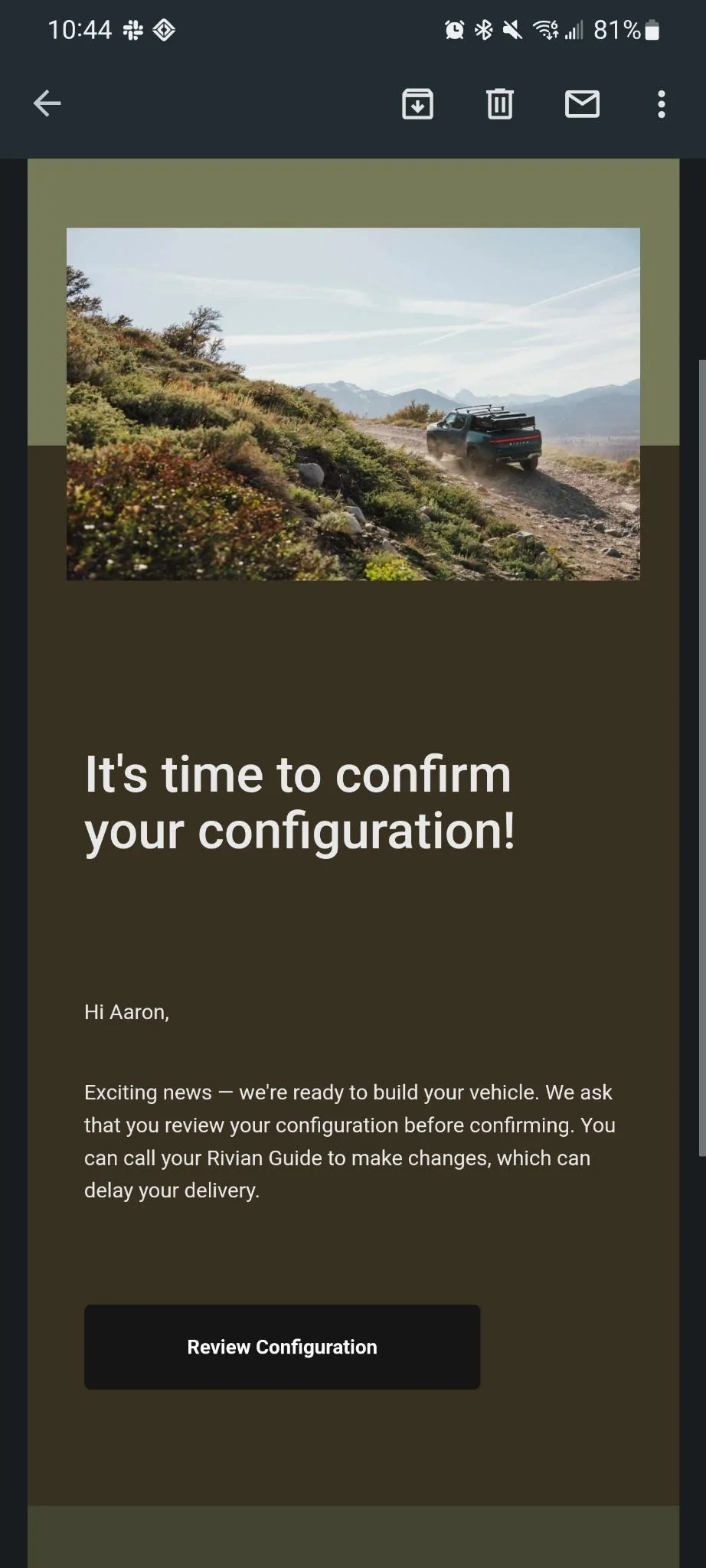 Rivian R1T R1S R1T Orders: Dec '22 - Jan '23 -- Status Room signal-2022-11-11-104510_002