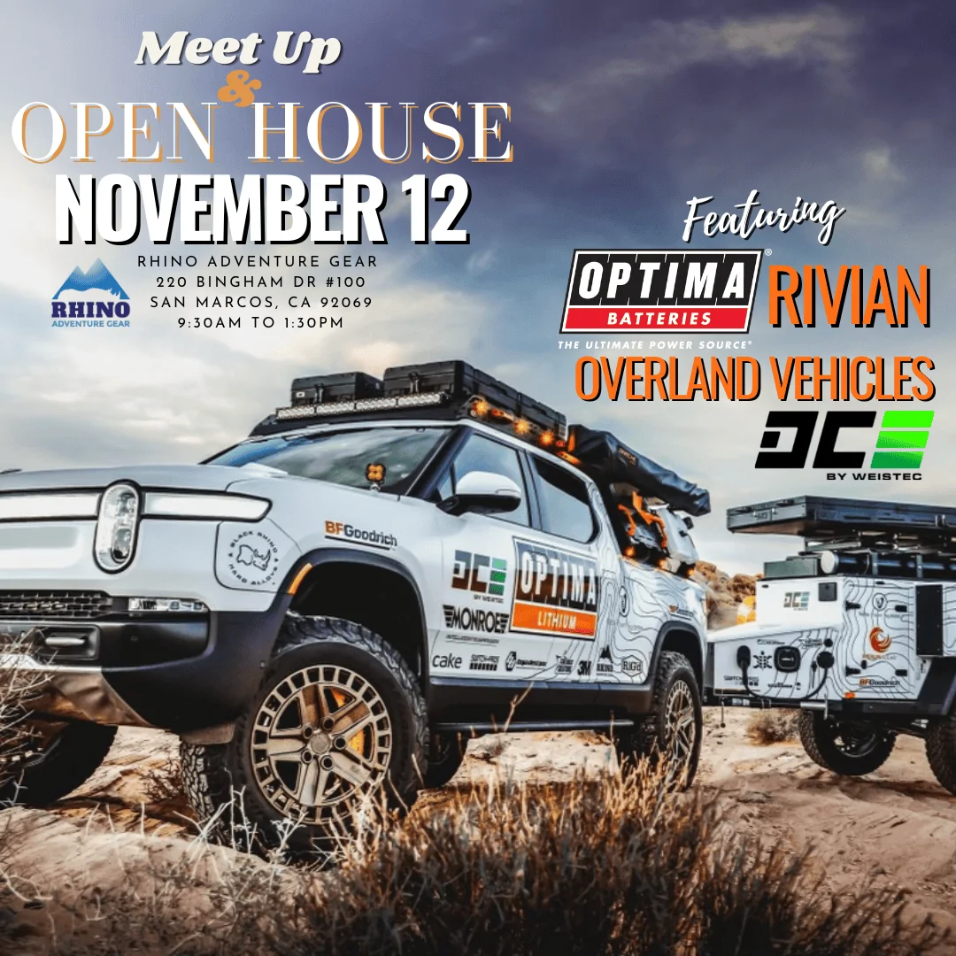 Rivian R1T R1S ? The OPTIMA SEMA Rivians and trailers national tour locations & dates. Starting Nov 12 @ San Marcos, CA Open House Square R1T Static