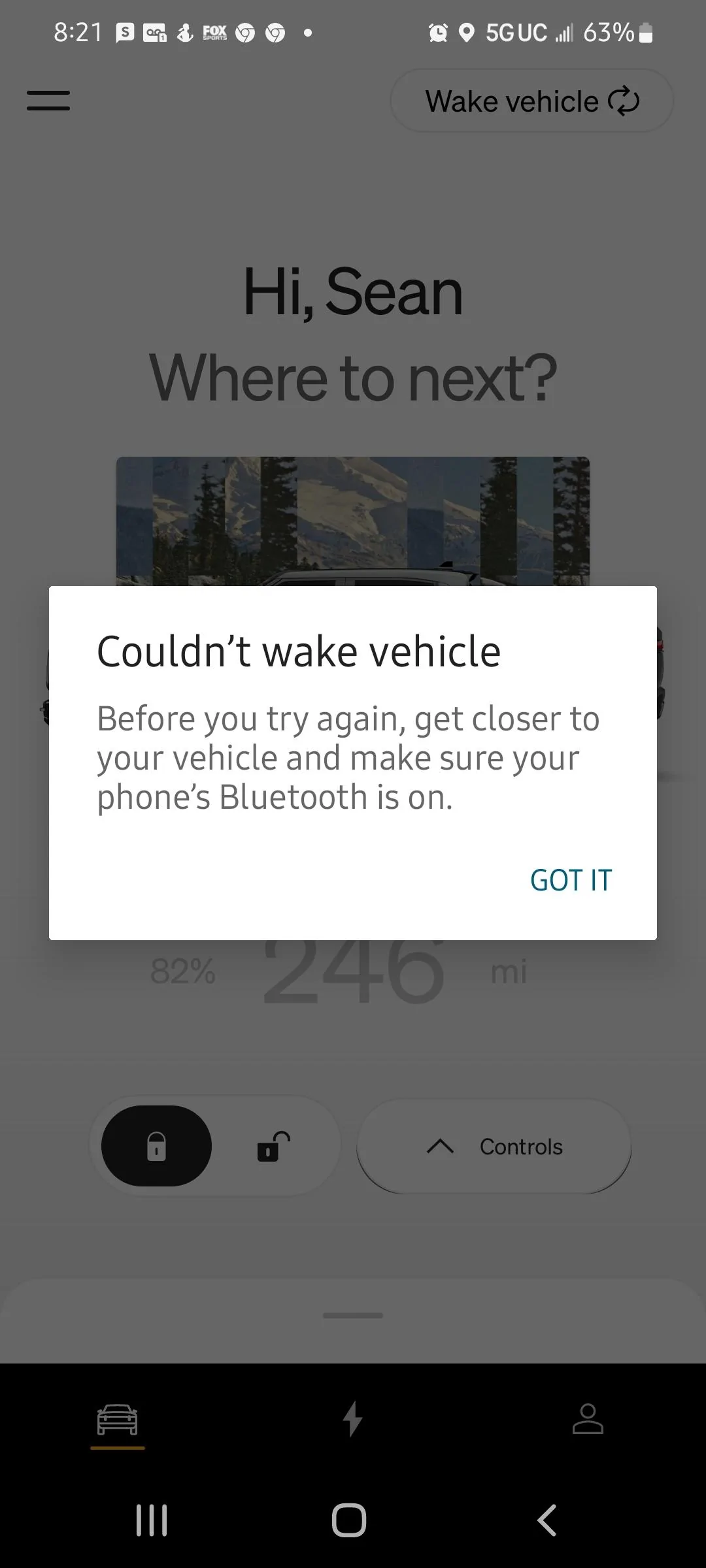 Rivian R1T R1S R1T Wont wake up w/ 82% Charge Screenshot_20221111-202143_Rivian