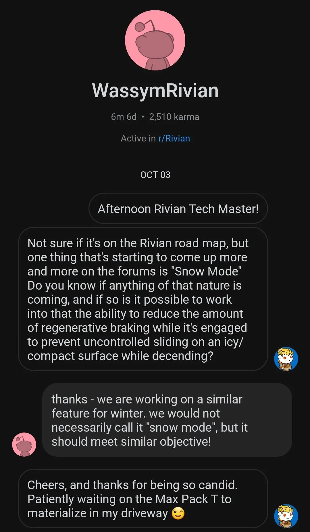 Rivian R1T R1S Snow Driving And Regen Braking Screenshot_20221116_181715