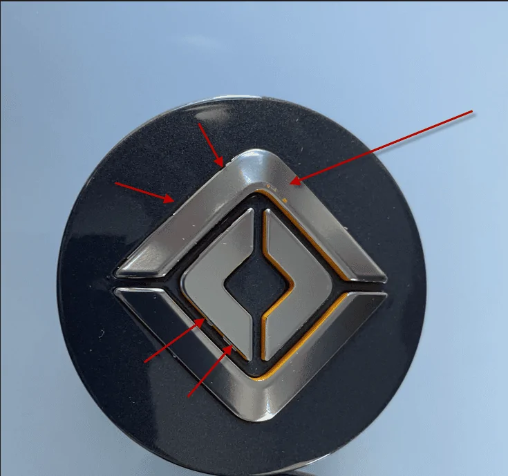 Rivian R1T R1S New Rivian 21" Wheel Caps Came in and Where's the QC? 11-17-2022 1-04-43 PM