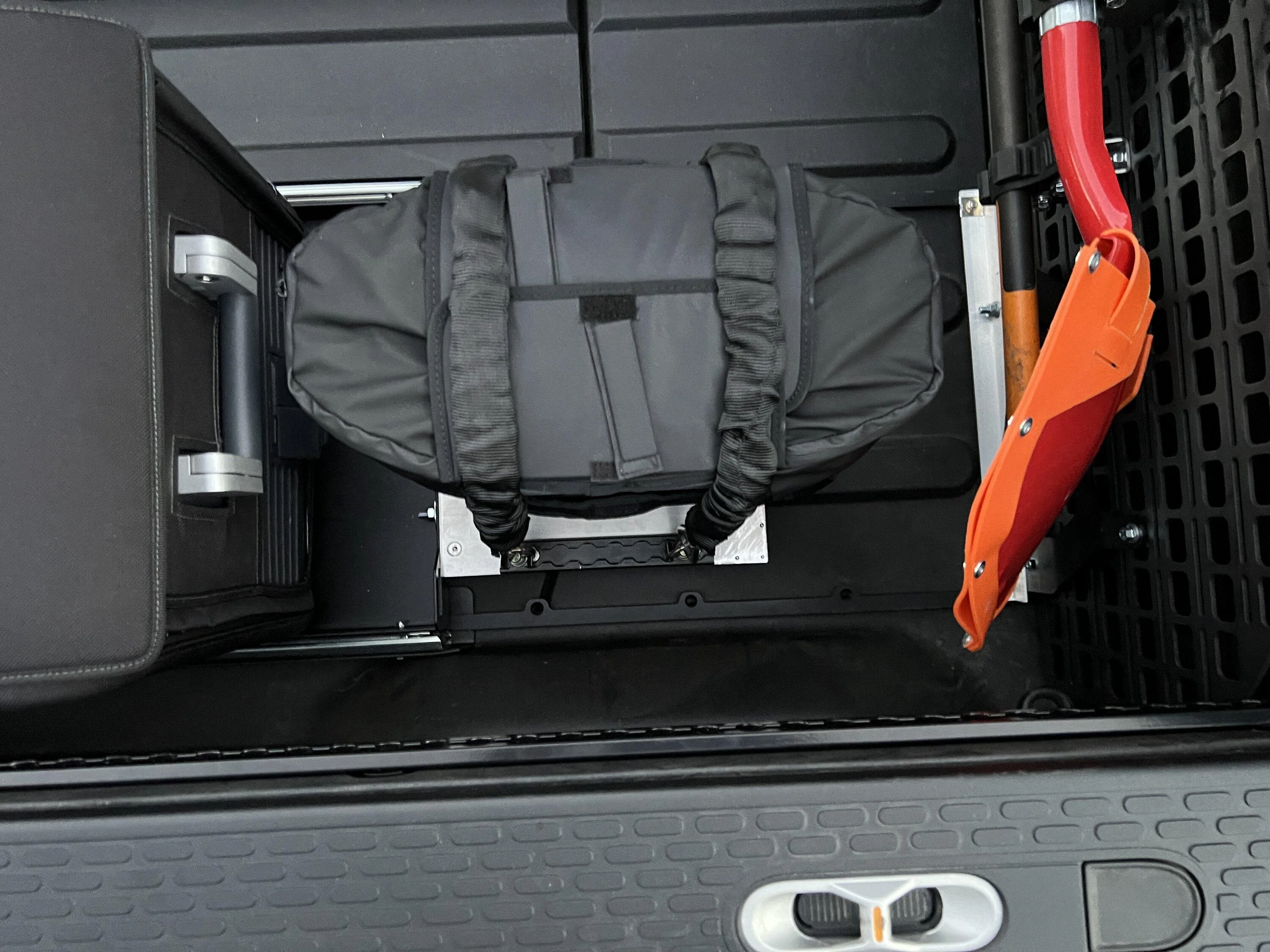 Rivian R1T R1S My Tuff Stuff Fridge slide out setup in R1T bed 4EF53171-3B58-48DF-AC11-0273CC574EC4