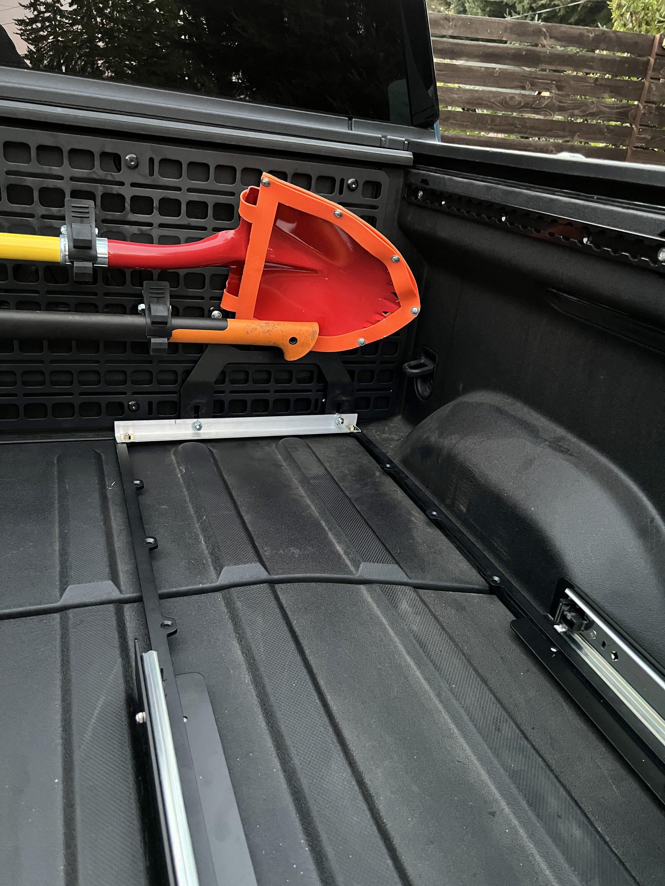 My Tuff Stuff Fridge slide out setup in R1T bed | Rivian Forum