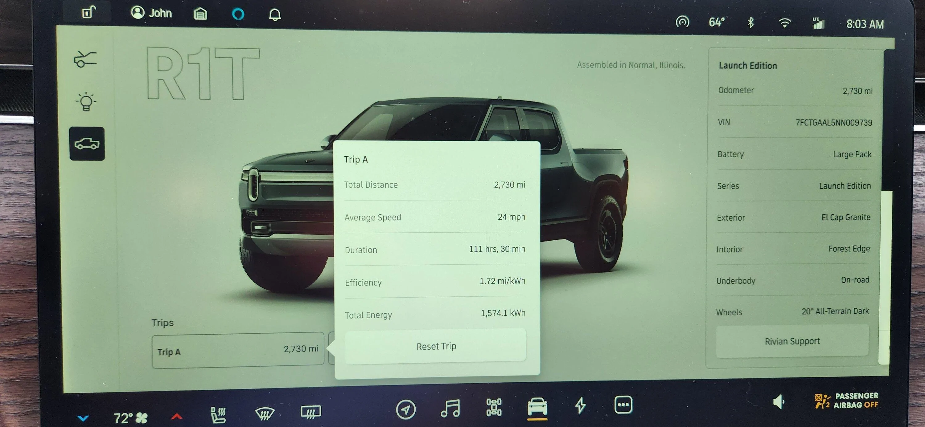 Rivian R1T R1S Getting terrible efficiency numbers 20221122_080323
