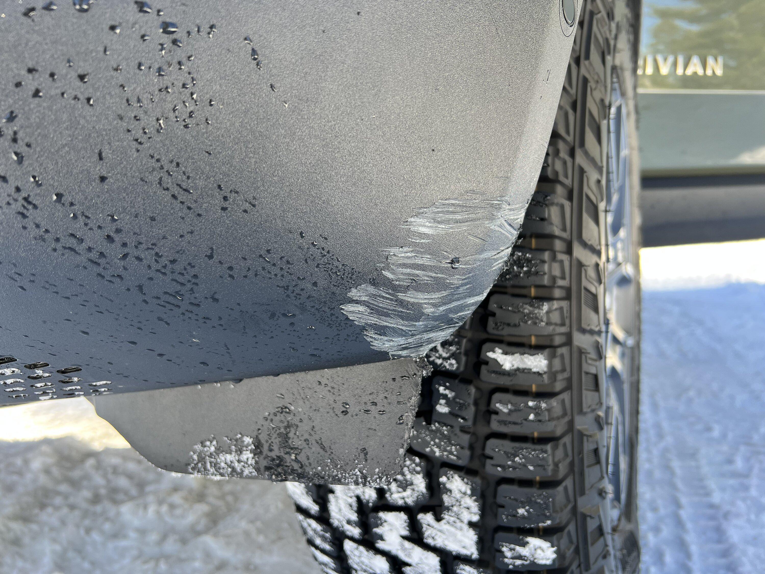 Rivian R1T R1S Bumper/Wheel Damage while recovering a stuck Subaru. Rivian replacing R1T bumper for $750 10BCAB20-D8F0-4707-8B90-2A2B8B45B482