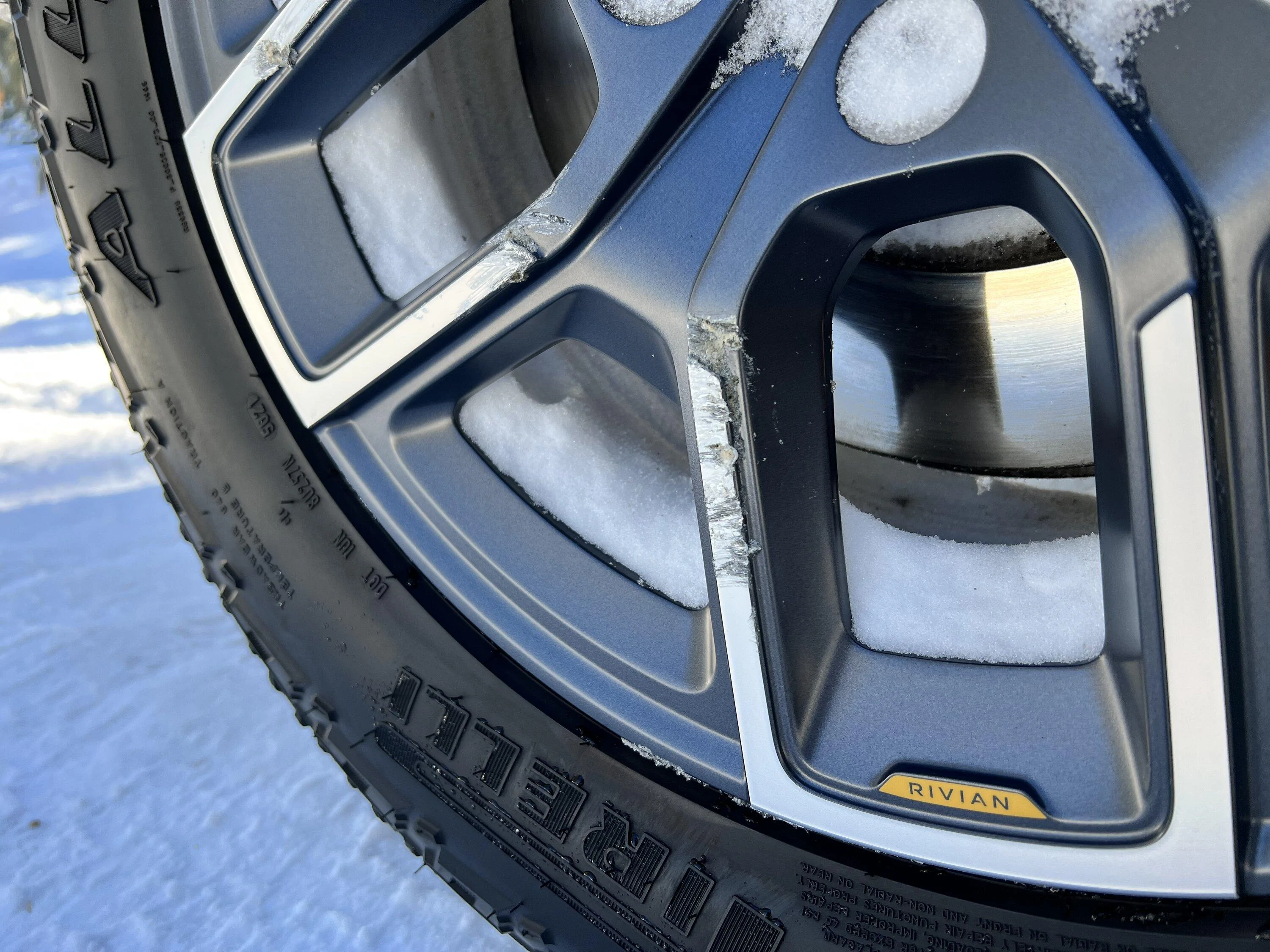 Rivian R1T R1S Bumper/Wheel Damage while recovering a stuck Subaru. Rivian replacing R1T bumper for $750 F797BCB5-F8FD-4659-9555-51999C430B95