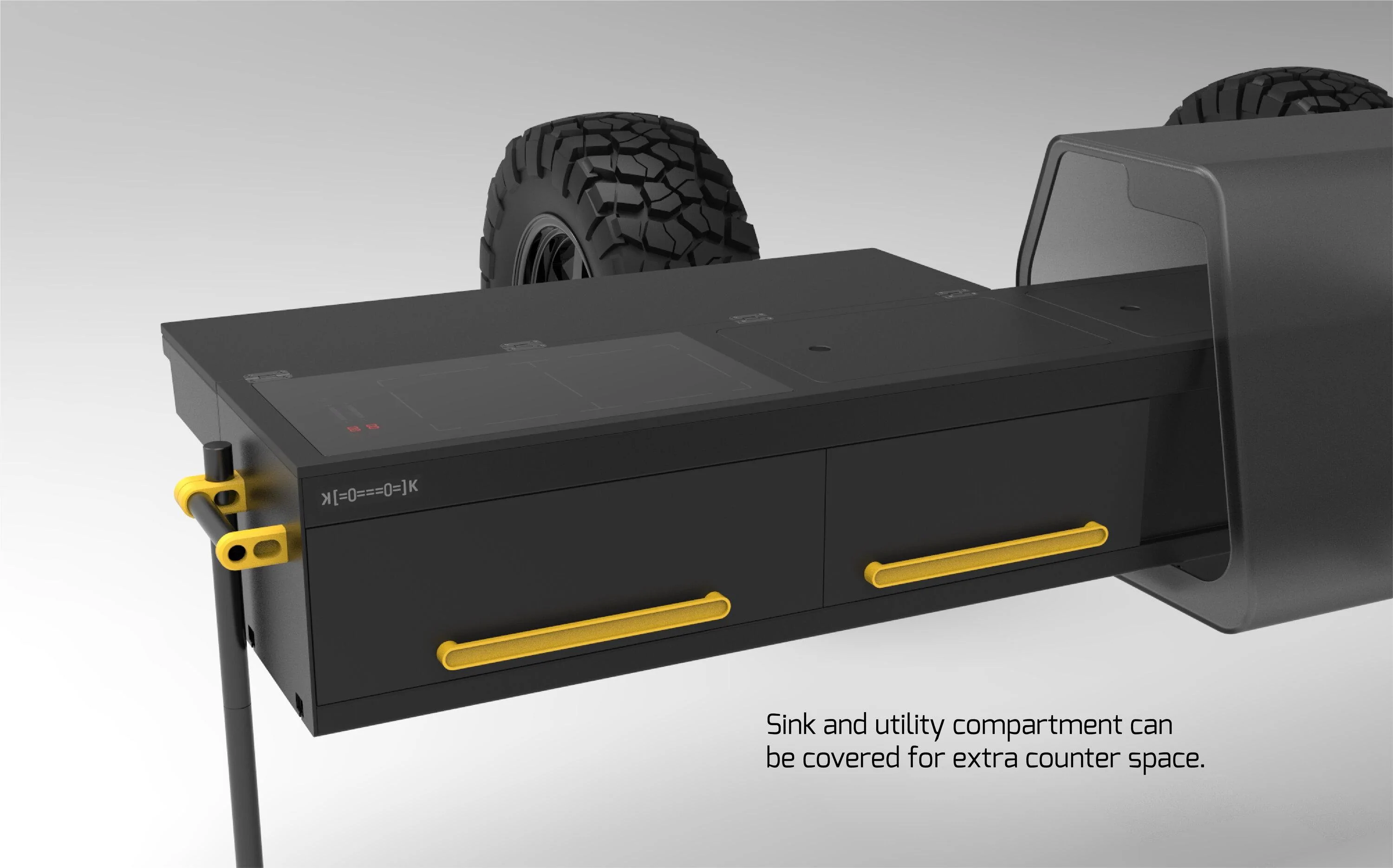 Rivian R1T R1S ʞ [=0===0] k Projects: Slide Out Camp Kitchen / Slide Out Bin Tray kook-05