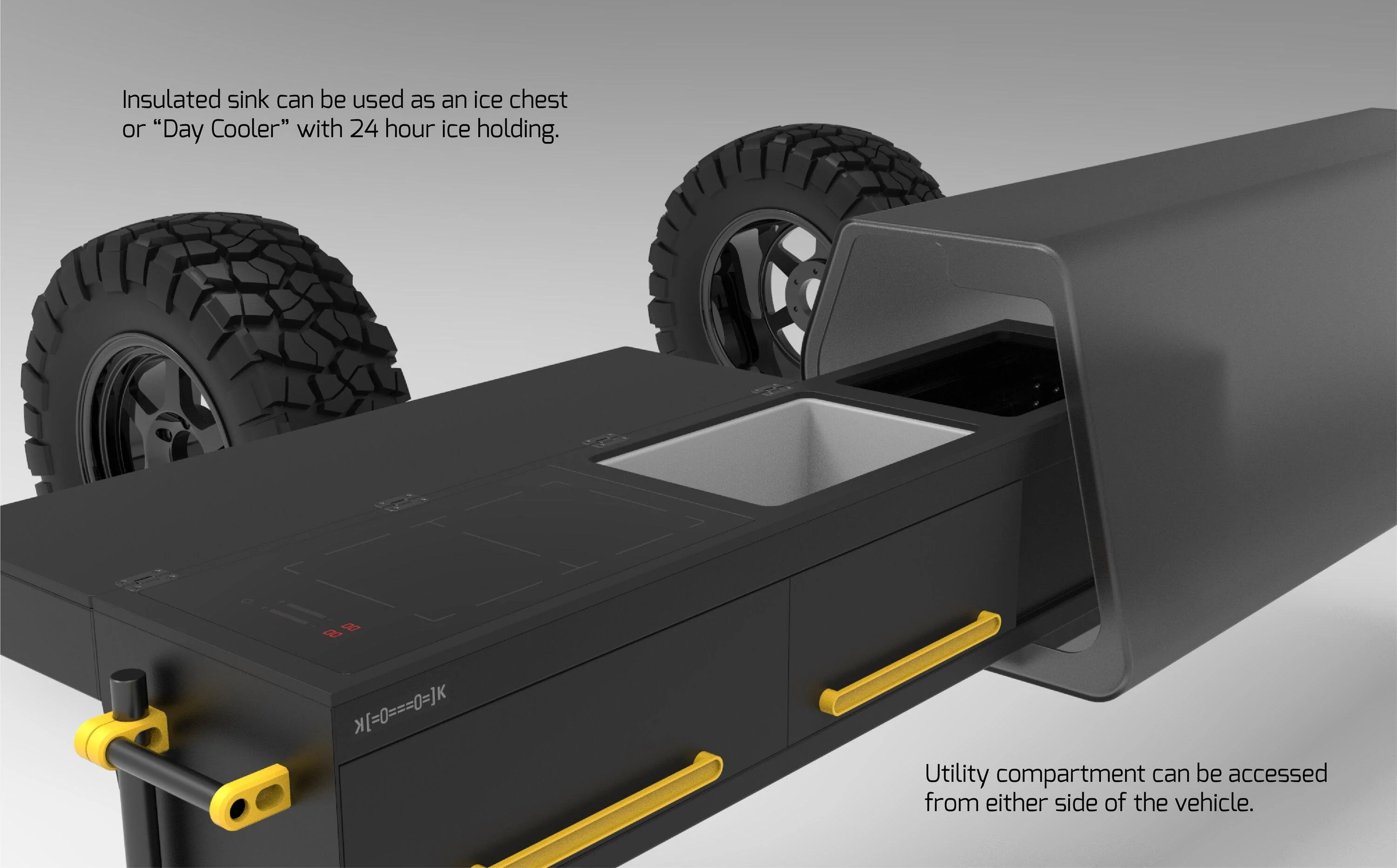 Rivian R1T R1S ʞ [=0===0] k Projects: Slide Out Camp Kitchen / Slide Out Bin Tray kook-08