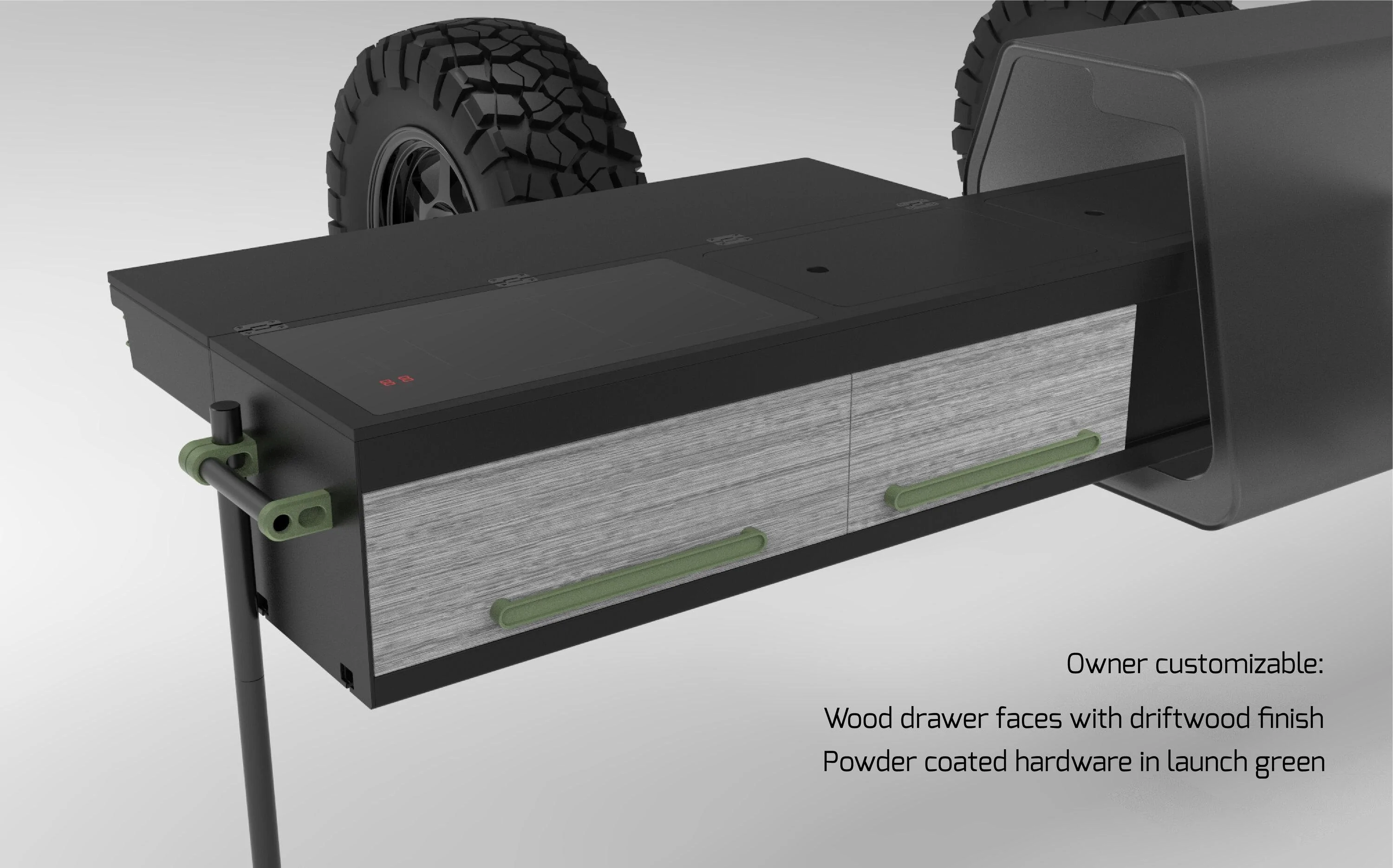 Rivian R1T R1S ʞ [=0===0] k Projects: Slide Out Camp Kitchen / Slide Out Bin Tray kook-35