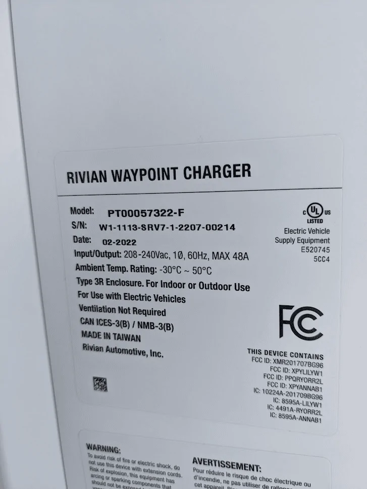 Rivian R1T R1S 4 new Rivian Waypoint Chargers installed in Naperville IL @ Tru by Hilton 1669494005733
