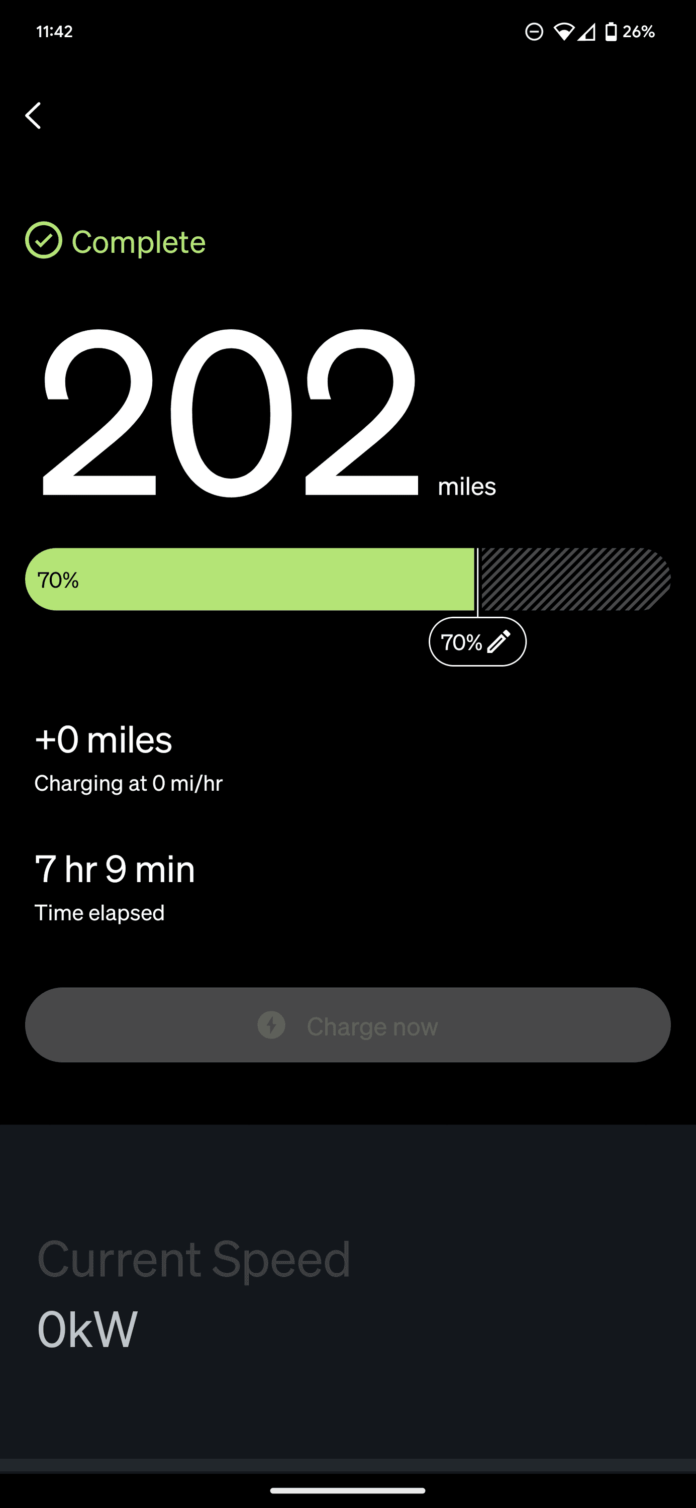 Rivian R1T R1S Resuming charging on ChargePoint 1000001275