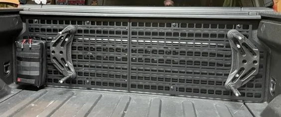 Rivian R1T R1S Rivian R1T Cab Wall MOLLE Panel Install Guide // BuiltRight Industries Builtright bed rack