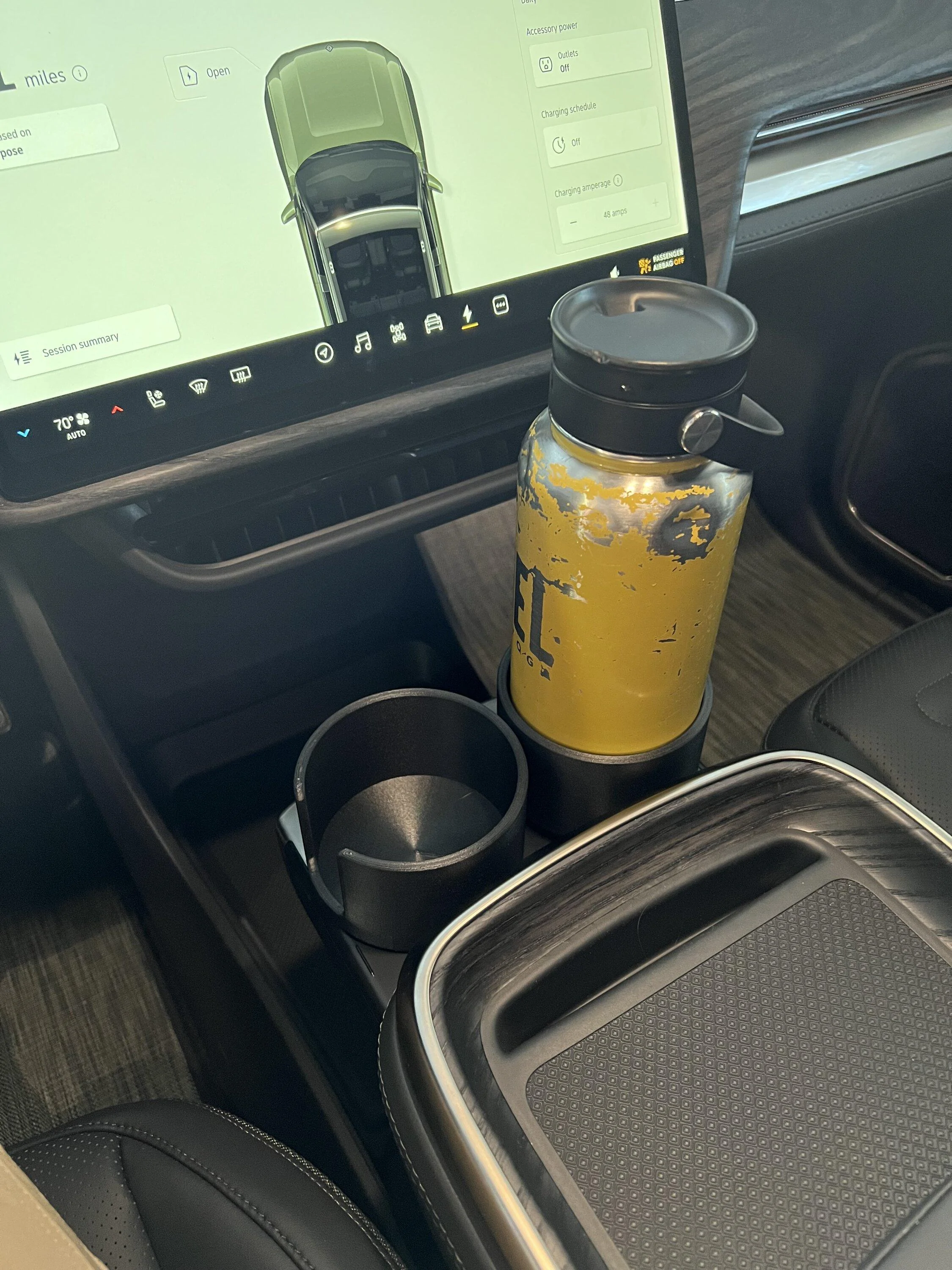 Rivian R1T R1S 3D Printed Center Console Cup Holder Insert for 32oz. Hydroflask, Nalgene and coffee/tea mugs IMG_6039