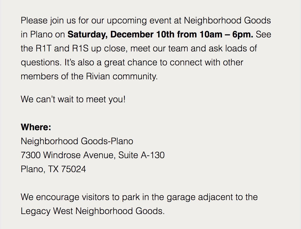 Rivian R1T R1S Rivian in Texas Screen Shot 2022-11-29 at 5.41.52 PM