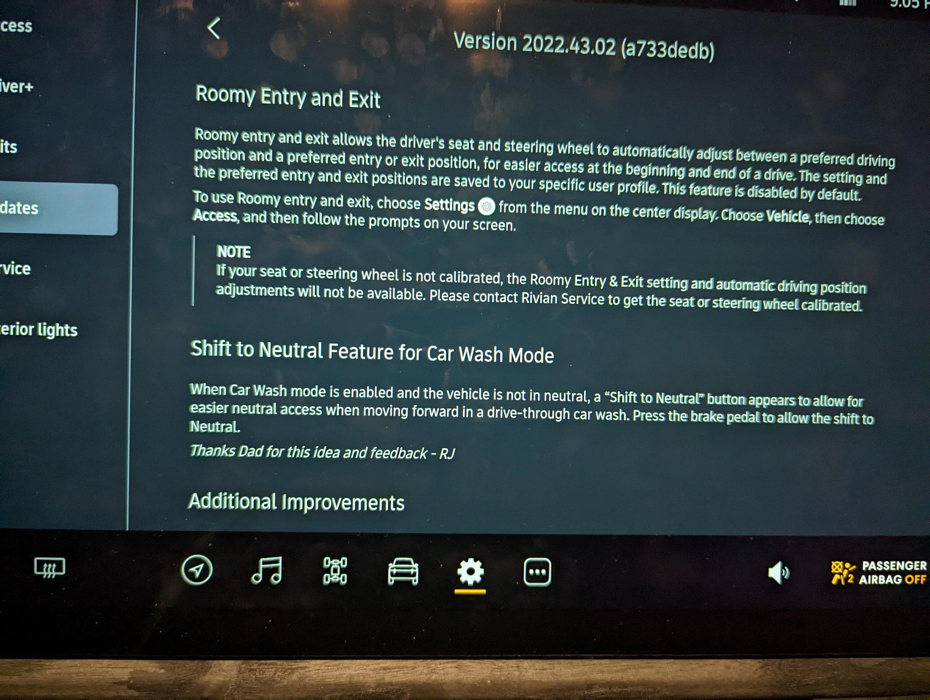 Rivian R1T R1S 2022.43.0 Software Version Released -- Update Details / Release Notes PXL_20221130_020559942