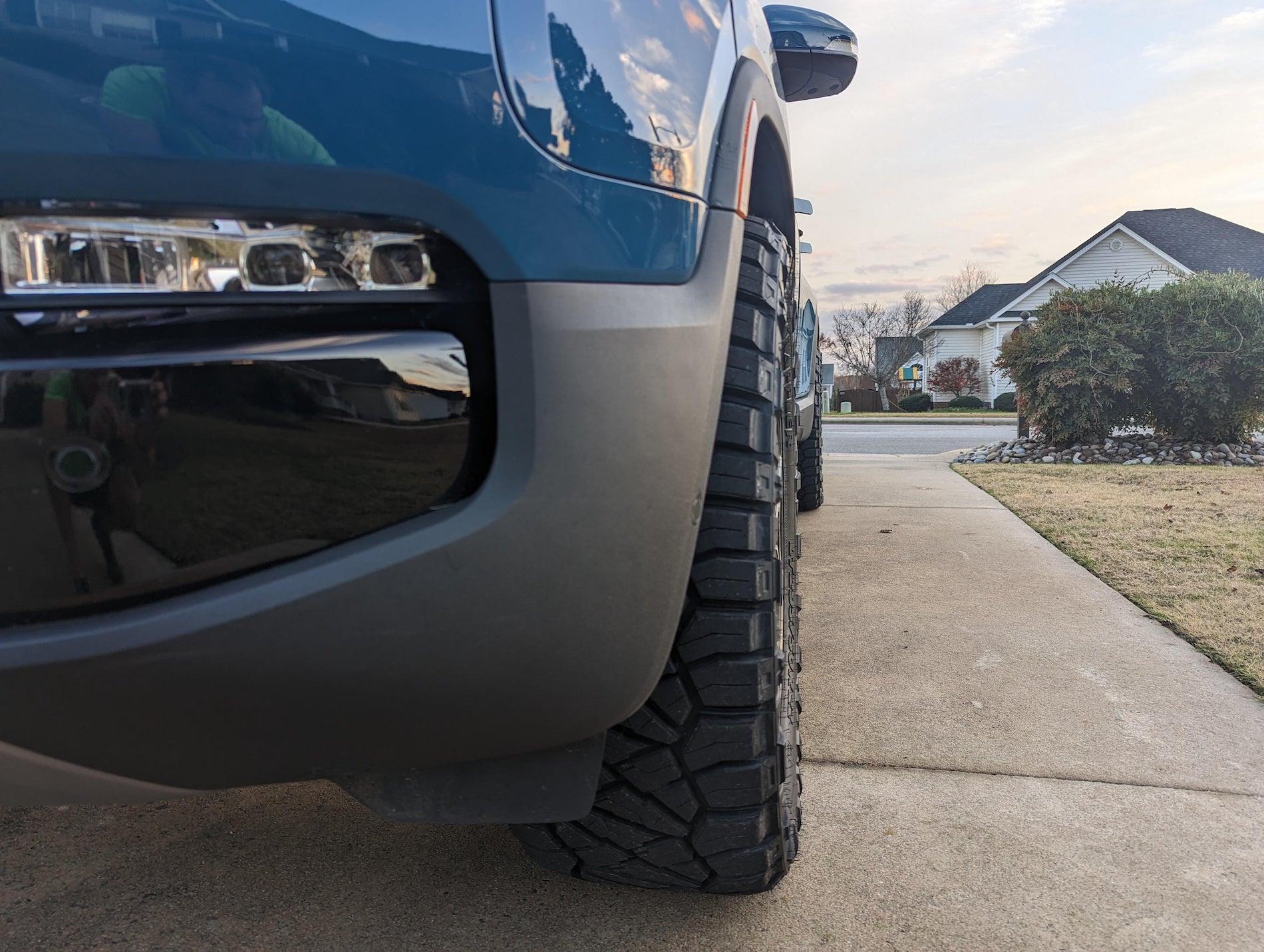 Rivian R1T R1S Nitto Ridge Grapplers tires (295/50/22) installed on 22” wheels on Rivian R1T Nitto Ridge Grapplers tires (295:50:22) installed on 22” wheels on Rivian R1T 1