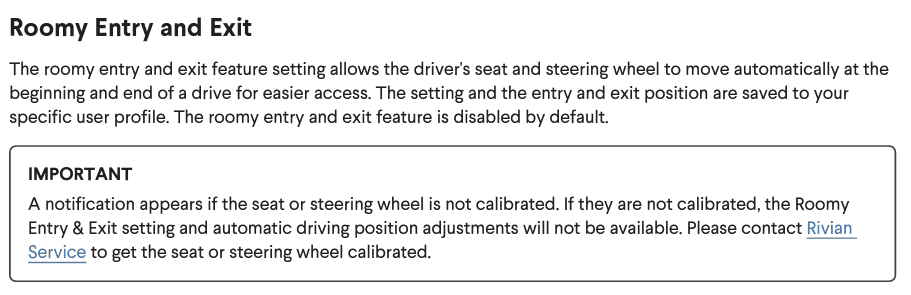 Rivian R1T R1S Can't save seat positions after 2022.43.02 Software -- "Driver's seat and seating wheel need resetting. Saved positions unavailable until serviced." 1669927305347