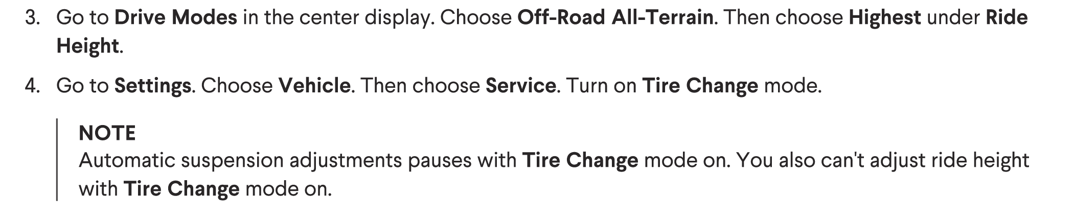 Rivian R1T R1S Tire change issues since last update 1670005307170