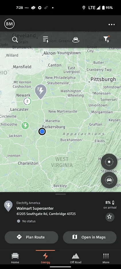 Rivian R1T R1S West Virginia is a Rivian Dead Zone 1670008085076
