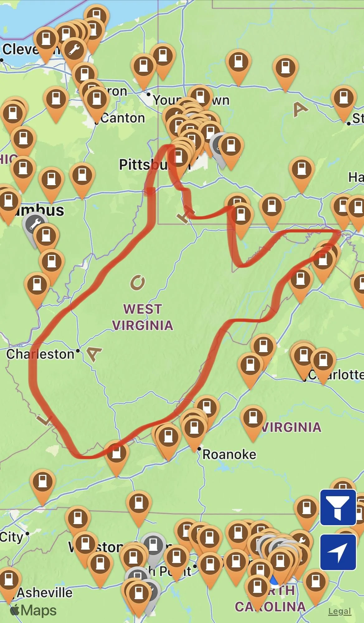 Rivian R1T R1S West Virginia is a Rivian Dead Zone D2F38869-0568-4BCF-A59C-CE7819F6D347