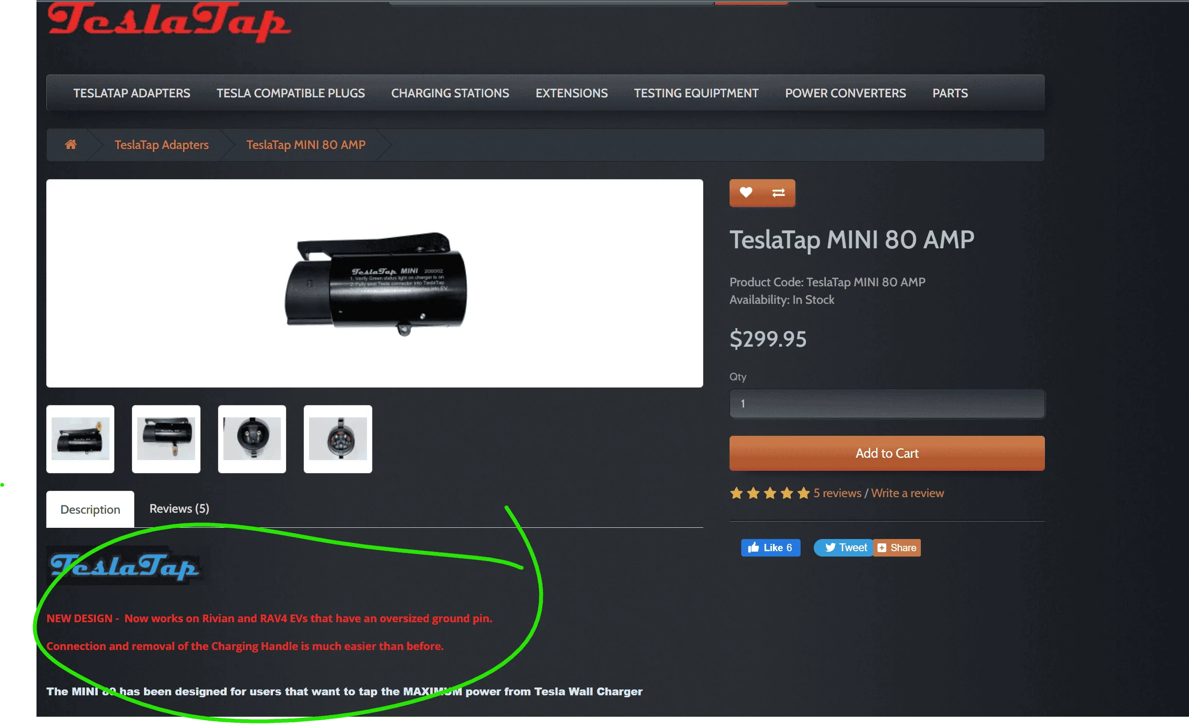 Rivian R1T R1S TeslaTap Mini 60 amp Charging Adapter NOT Compatible with R1T? 1670191987696