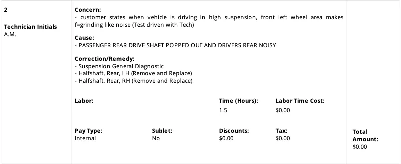 Rivian R1T R1S Cv shafts keep popping out driveshaft