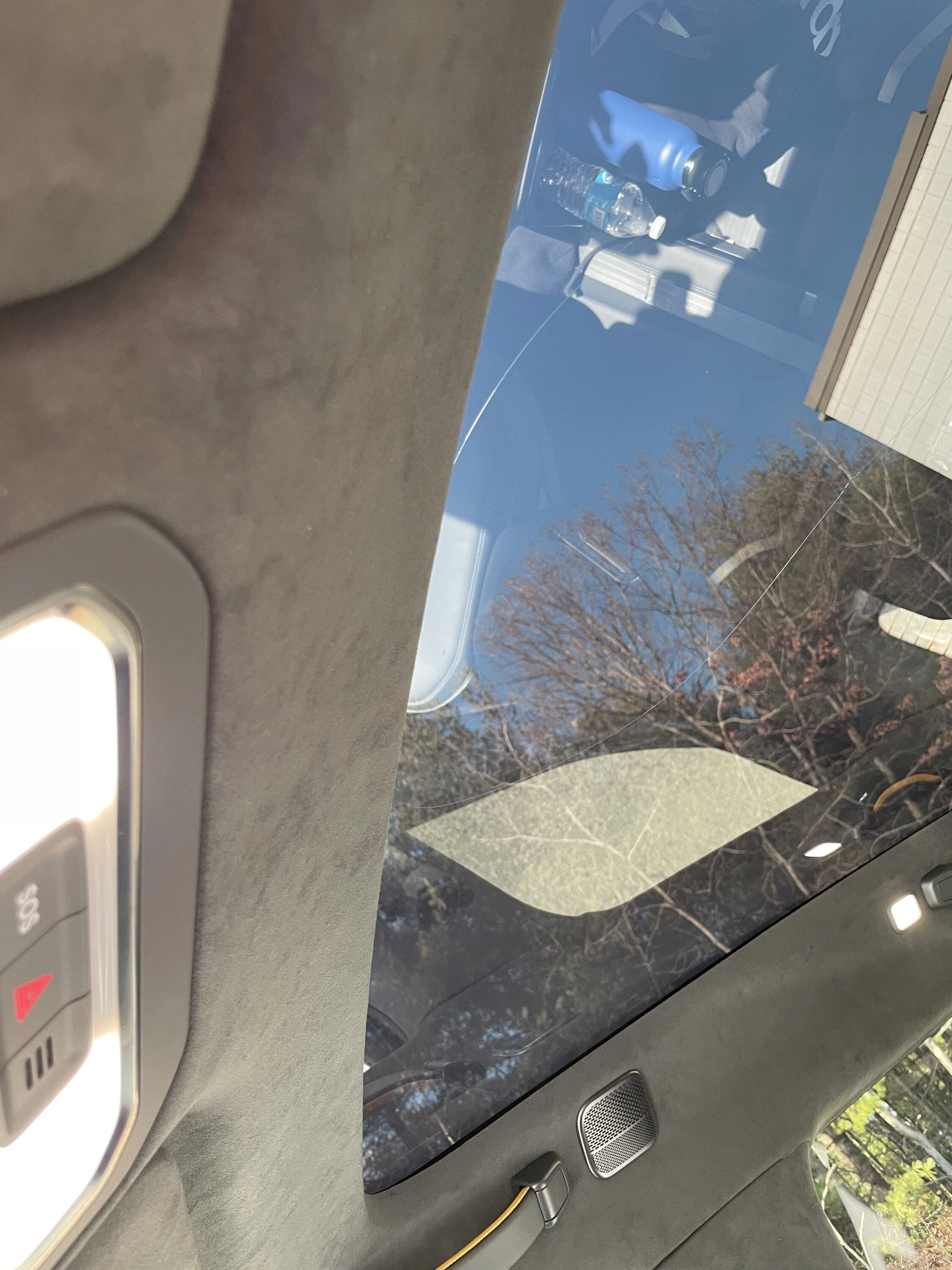 Rivian R1T R1S Unusual roof glass break pattern D175F7DB-9023-4651-A416-4898E6E4EFB3