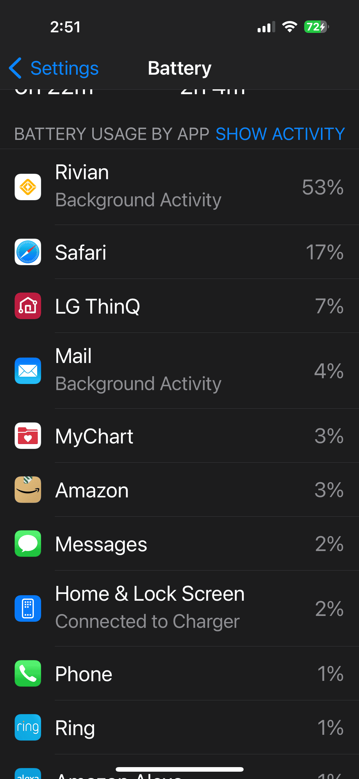 Rivian R1T R1S Rivian app using excessive phone battery CC5769DB-5890-45CF-A466-13F7ED236F0C
