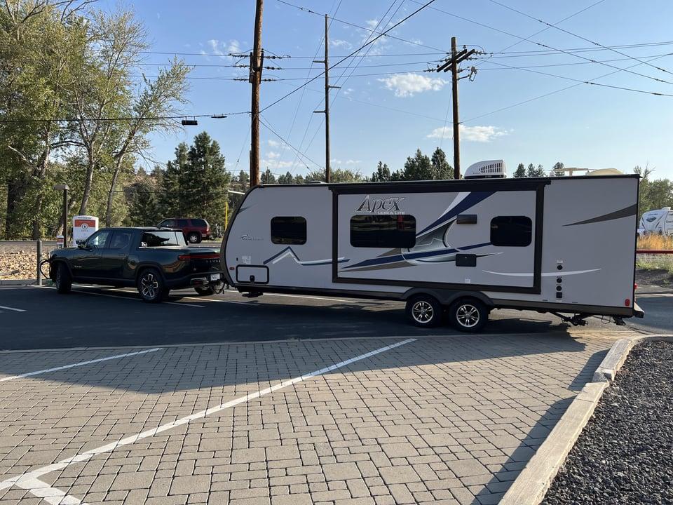 Rivian R1T R1S Tow Test - Rivian R1T & nuCamp TAB 320 S Boondock Teardrop Trailer lg9tfgr5ayl91
