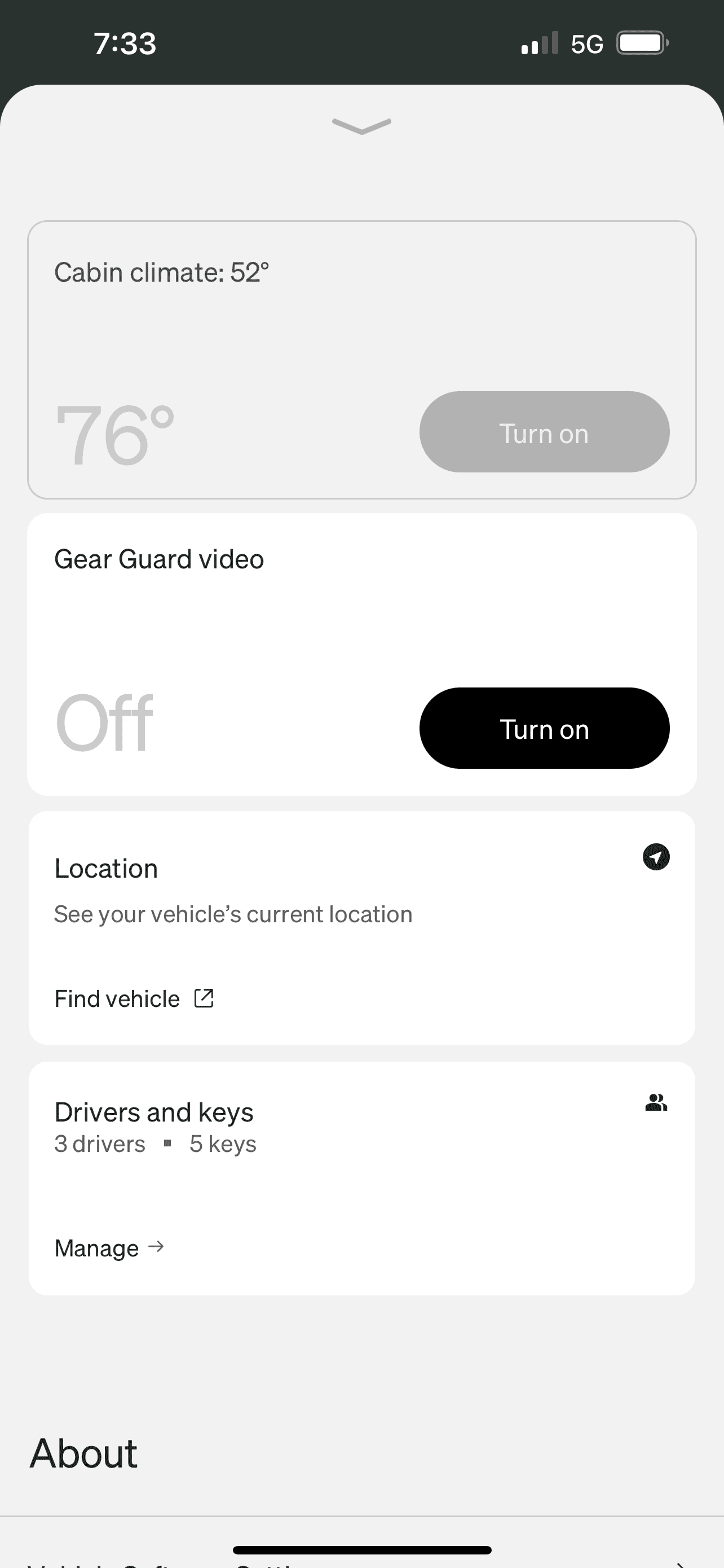 Rivian R1T R1S Climate control in Rivian App is grayed out? climate control.PNG