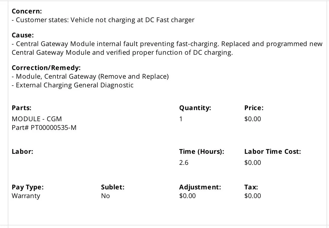 Rivian R1T R1S R1S - Level 3 Charging Doesn't Function - Update: Module Replaced, Issue Fixed DFE1C927-4AE3-45BE-855D-298C672A9061