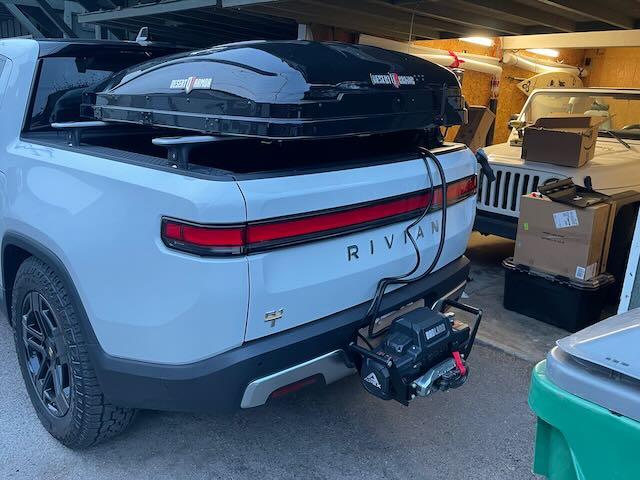 Rivian R1T R1S Portable winch option IMG_0591