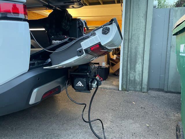 Rivian R1T R1S Portable winch option IMG_0598