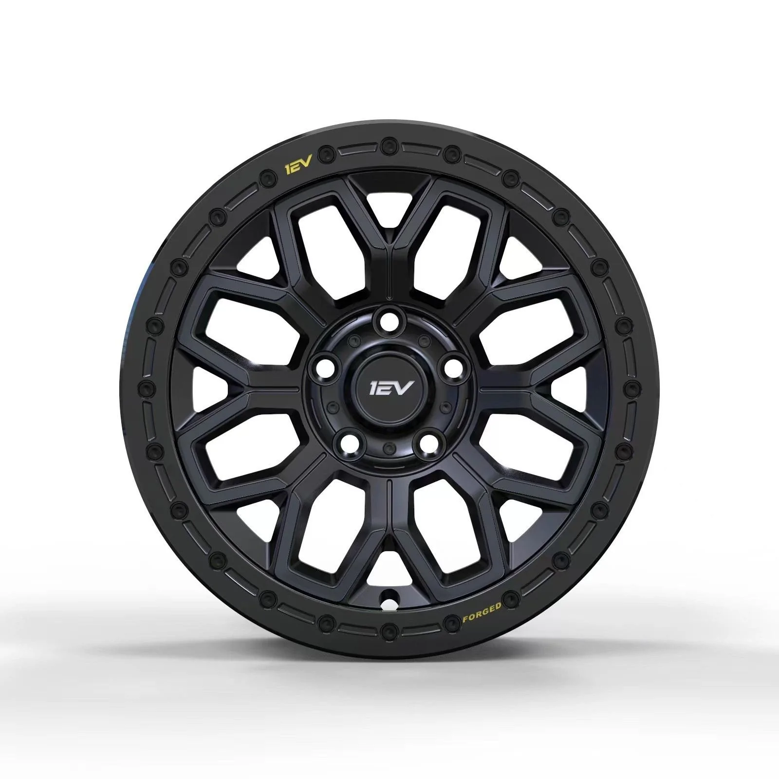 Rivian R1T R1S Introducing the first REAL Beadlock Wheel for Rivian!  R800 RMaxx Forged Wheels by Team 1EV IMG_4434-black (1)
