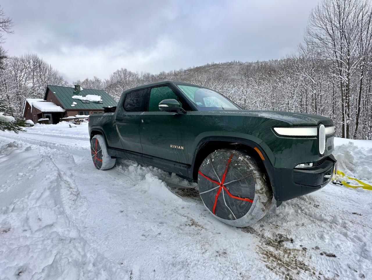 Rivian R1T R1S Snow Tires for the 21s (and chains and socks) IMG_0573
