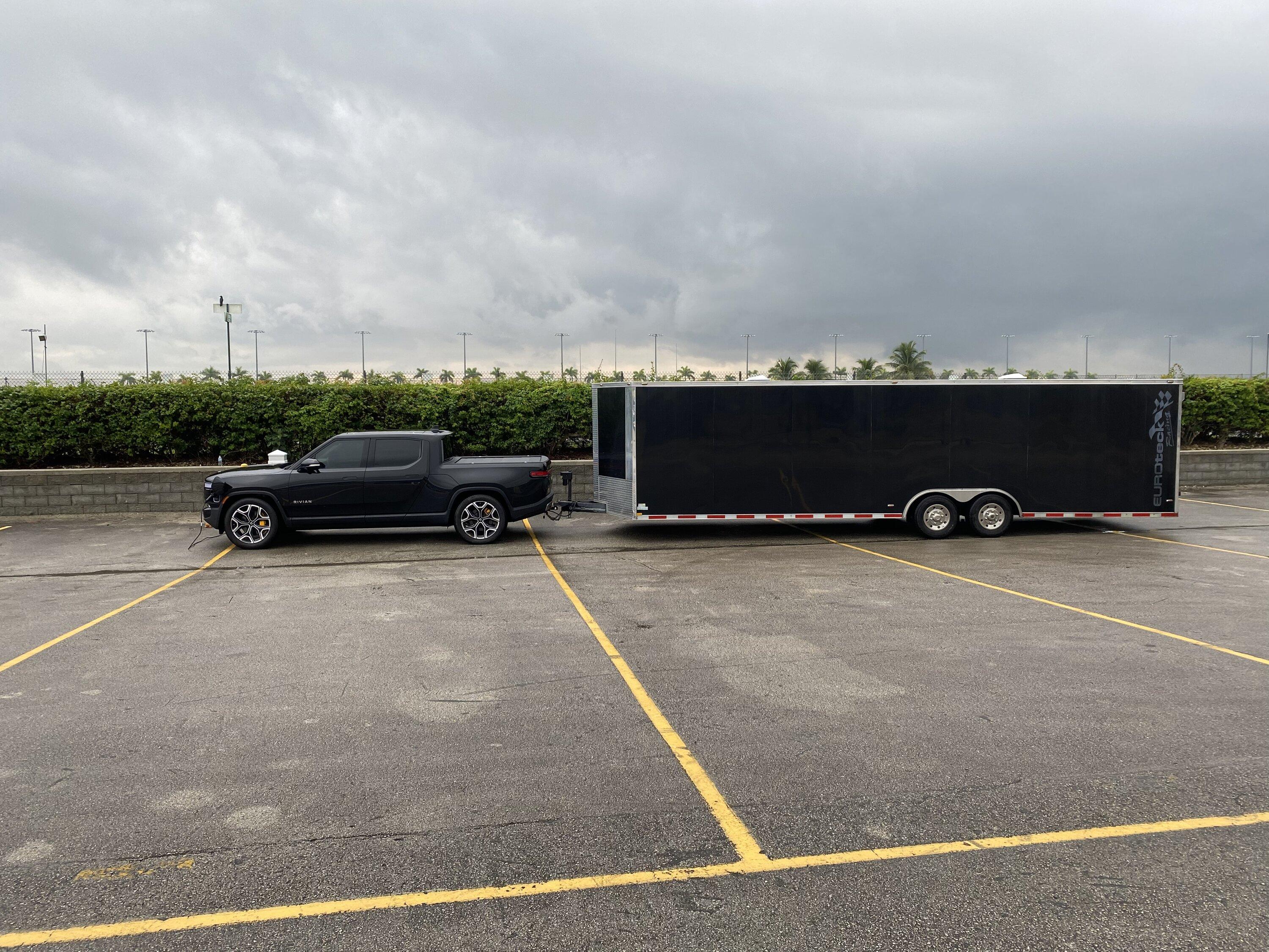 Rivian R1T R1S R1T Towing Report : 30ft Enclosed Car Trailer Over 9K Lbs 1714DE55-E0BC-4160-874D-370551D1CAEC